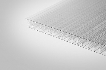 Сотовый поликарбонат КОЛИБРИ прозрачный  25,0 мм 2100x12000 мм