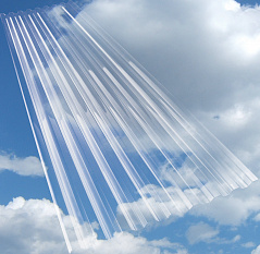 Профилированный поликарбонат SUNTUF С-21 прозрачный 0,8мм 1051х2000 мм