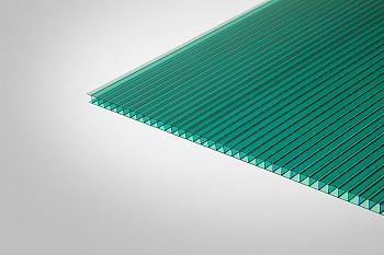 Сотовый поликарбонат КОЛИБРИ зеленый 30% 6,0 мм 2100x6000 мм