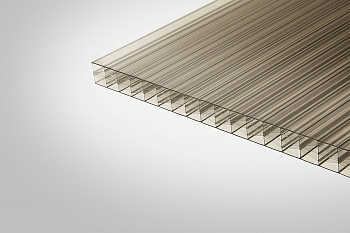 Сотовый поликарбонат КОЛИБРИ 16,0 мм 2100x12000 мм бронзовый 30%