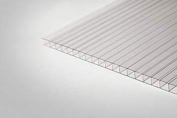 Сотовый поликарбонат КОЛИБРИ прозрачный  10,0 мм 2100x6000 мм