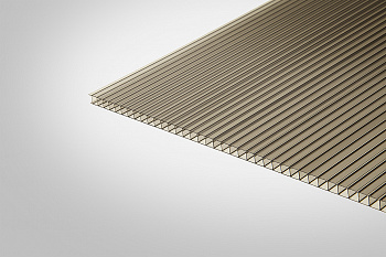 Сотовый поликарбонат Полигаль бронзовый 42% 10,0 мм 2100x3000 мм ГОСТ