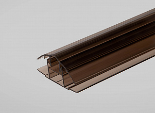 Профиль разъемный соединительный для поликарбоната 6-10 бронзовый 3м