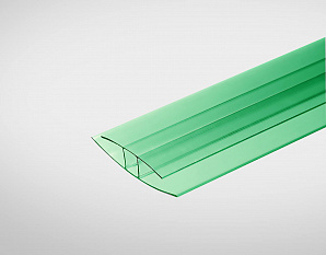 Профиль неразъемный соединительный для поликарбоната 4мм зеленый 3 м