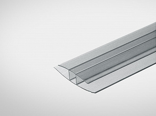 Профиль неразъемный соединительный для поликарбоната 8мм серебристый 3м