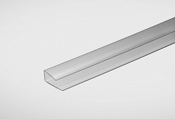 Профиль торцевой для поликарбоната 6мм серебристый 2,1м