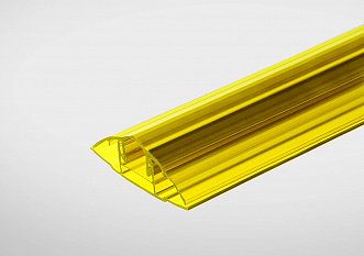 Профиль разъемный соединительный для поликарбоната 6-16 желтый  3 м