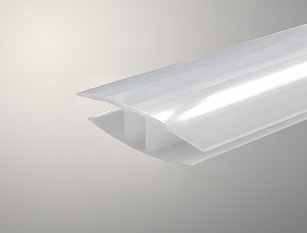 Профиль неразъемный соединительный для поликарбоната 10 мм белый 6м